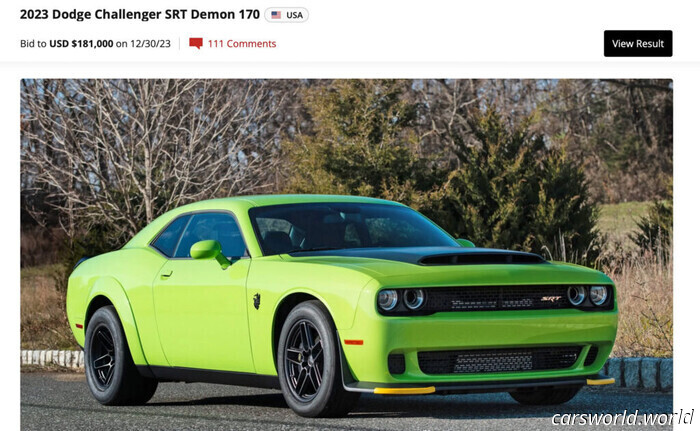 El Propietario Rechazó $181K Por Un Nuevo Demon 170, Ahora Lo Vendió Por SoloK 126K / Carscoops